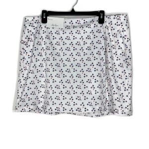 Lady Hagen Women’s Size 16 White Americana Sparklers Print 17” Golf Skort NWT